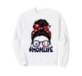 Mom Life Soccer Baseball Game Day Messy Sweatshirt - Trendy Graphic Unisex