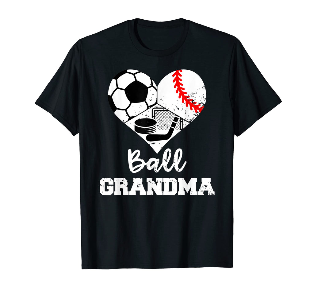 Ball Grandma Heart Funny Soccer T-Shirt - Trendy Graphic for Adults