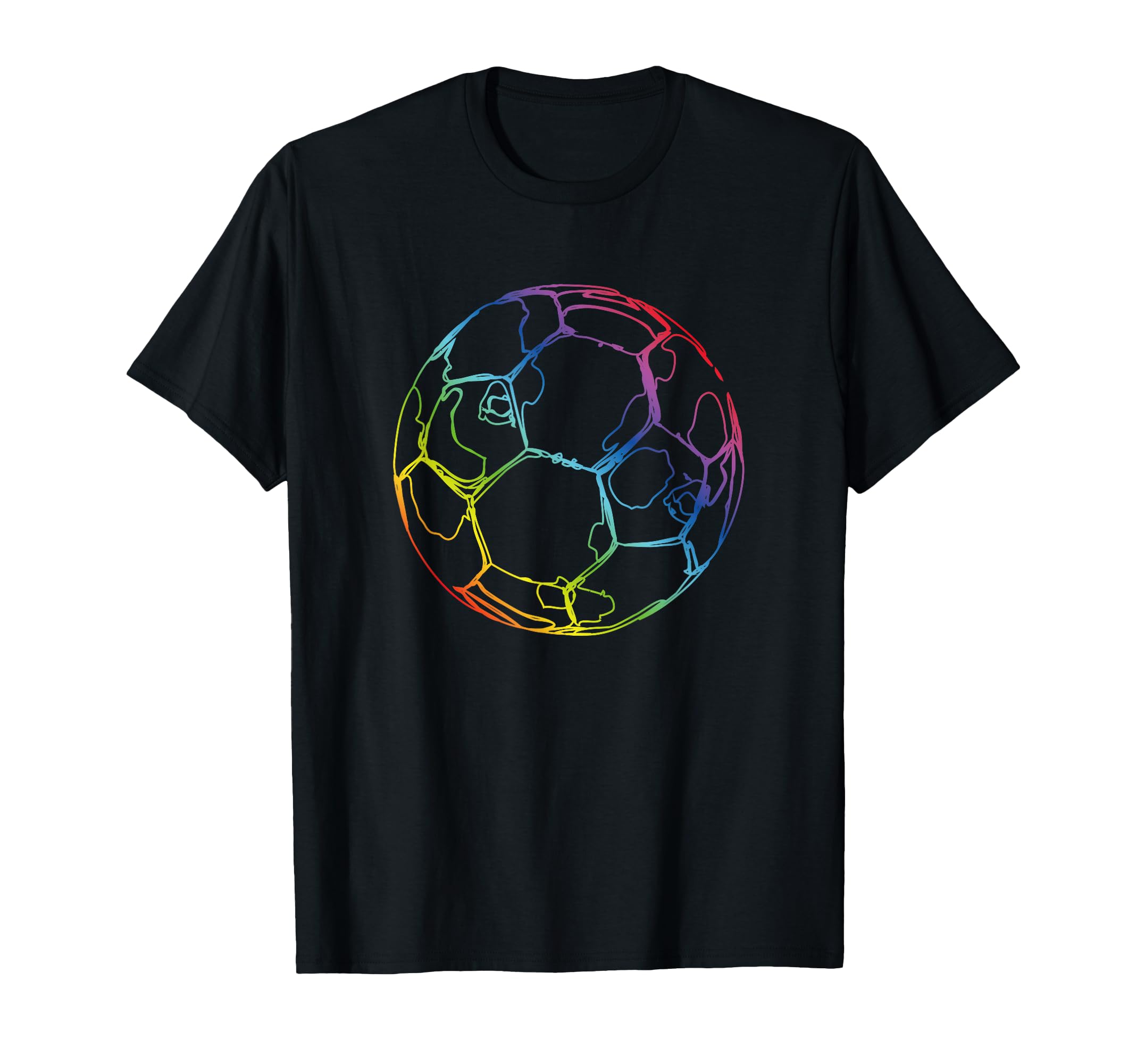 Soccer Ball Drawing Soccer Fans T-Shirt - Unique Graphic Men Women