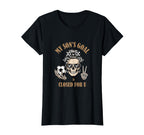 Funny Skeleton Messy Bun Soccer Mommy T-Shirt - Unique Graphic Men Women