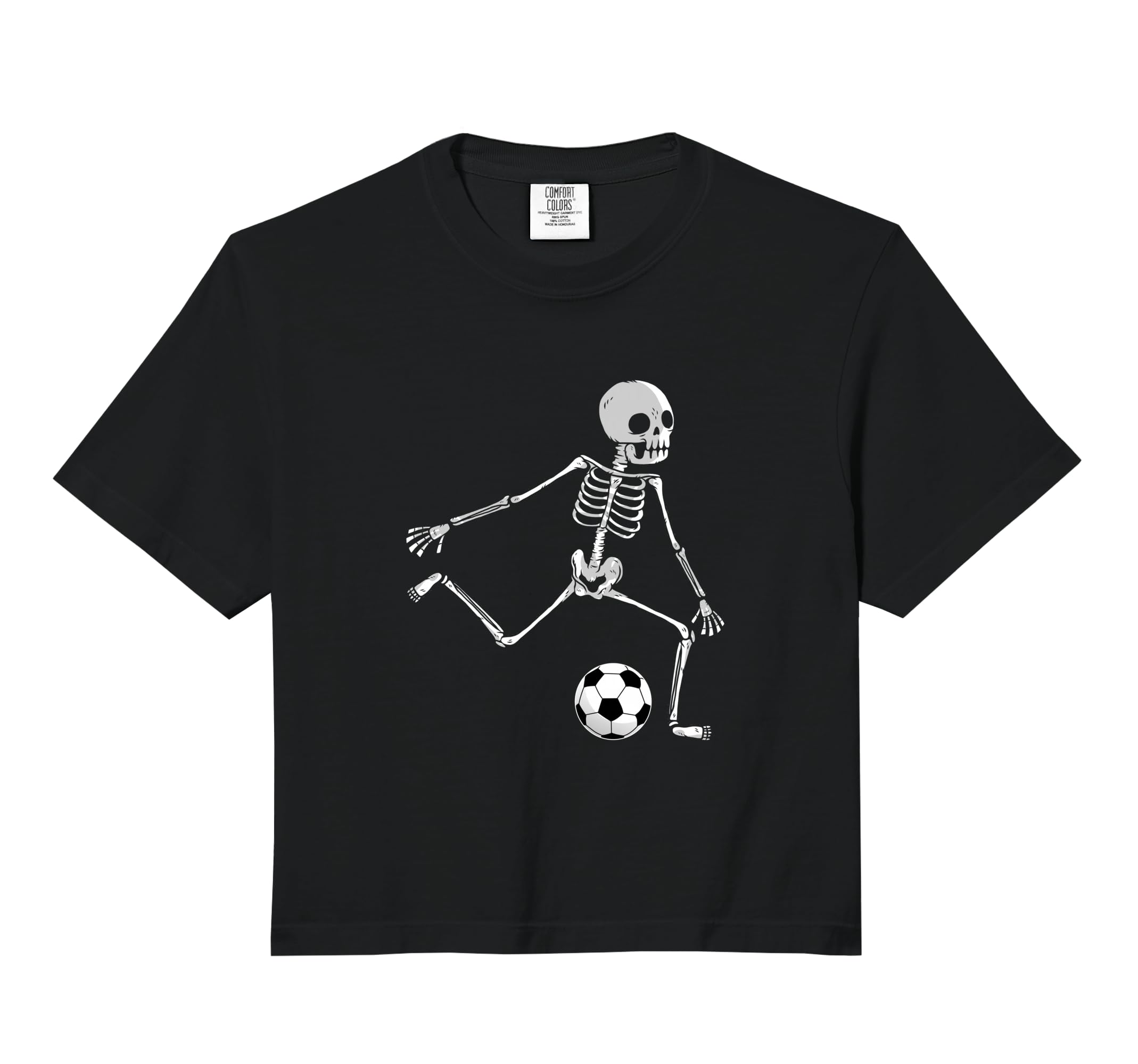 Skeleton Soccer Funny Halloween Party Sport T-Shirt - Graphic Print Unisex