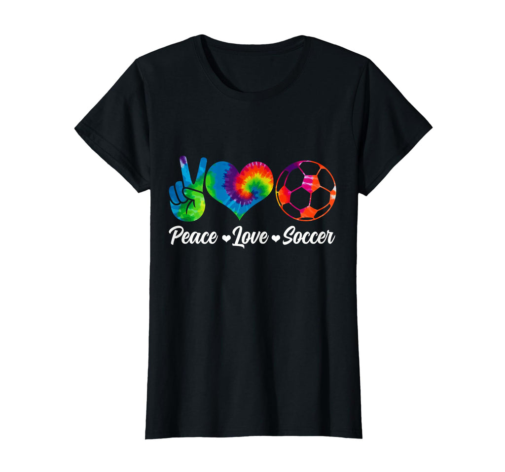 Soccer Tie Dye Peace Love Soccer Player T-Shirt - Trendy Graphic Unisex