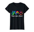 Soccer Tie Dye Peace Love Soccer Player T-Shirt - Trendy Graphic Unisex