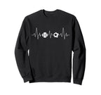 Soccer Baseball Heartbeat Sweatshirt - Casual Everyday Wear for Adults
