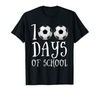 100 Days School Soccer Ball Happy 100Th T-Shirt - Graphic Print Men Women