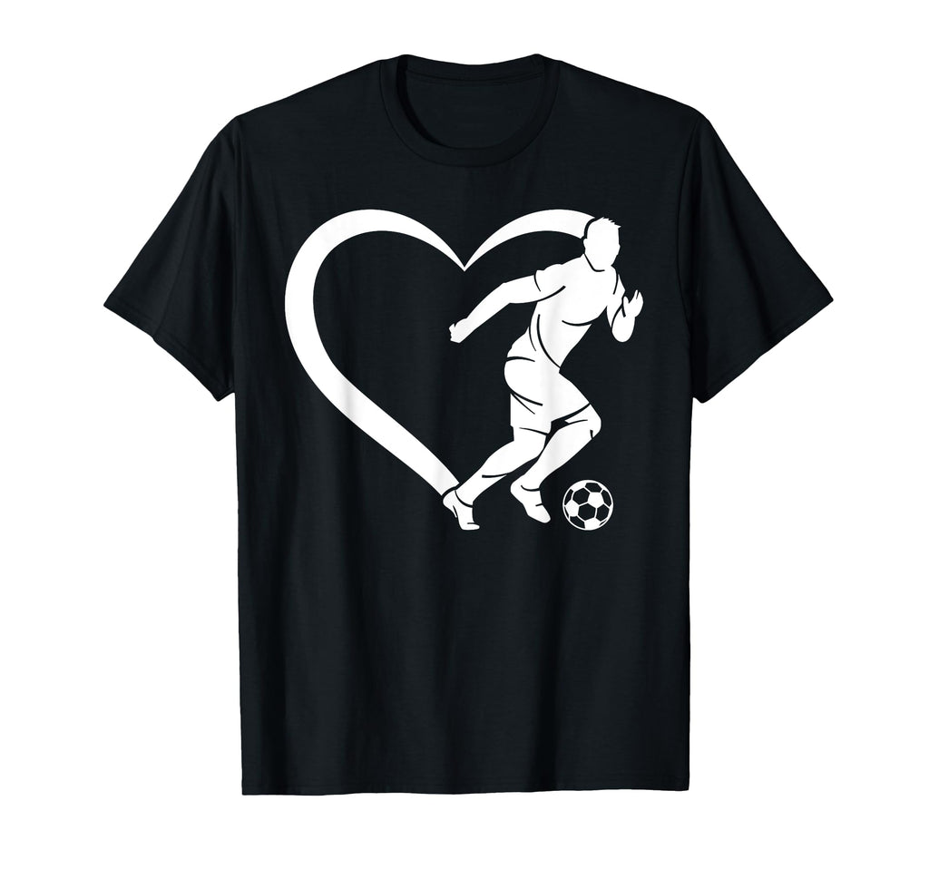 Soccer Player Soccer Heart Soccer T-Shirt - Casual Everyday Wear Unisex