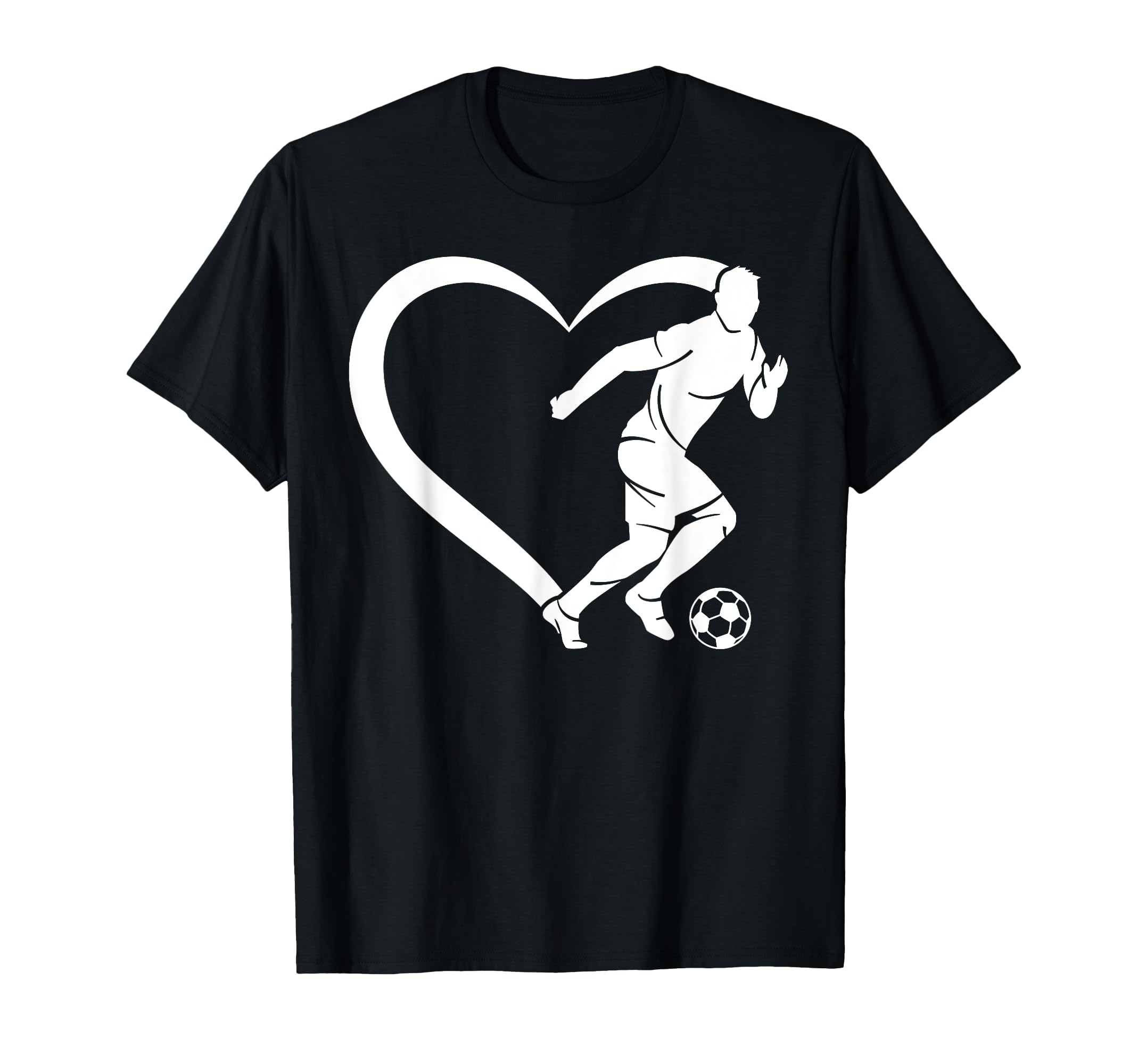 Soccer Player Soccer Heart Soccer T-Shirt - Casual Everyday Wear Unisex