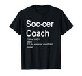 Soccer Coach Definition Funny Gift T-Shirt - Minimalist Print Unisex