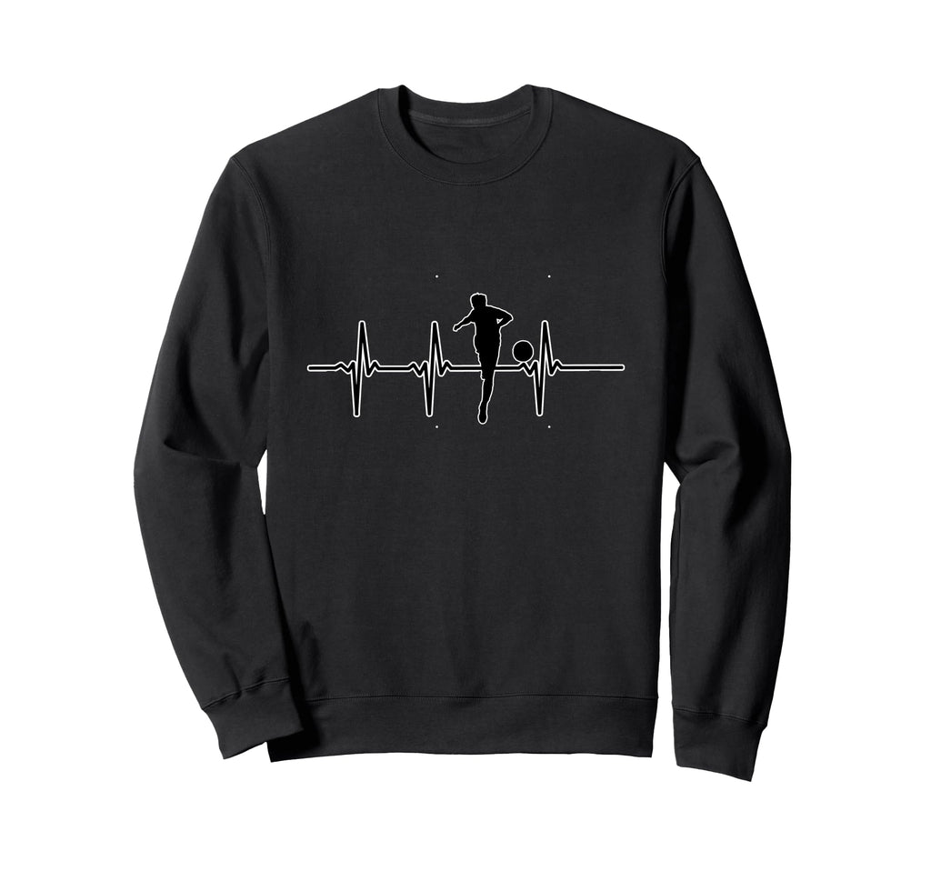 Soccer Football Lover Heartbeat Sweatshirt - Trendy Graphic Men Women