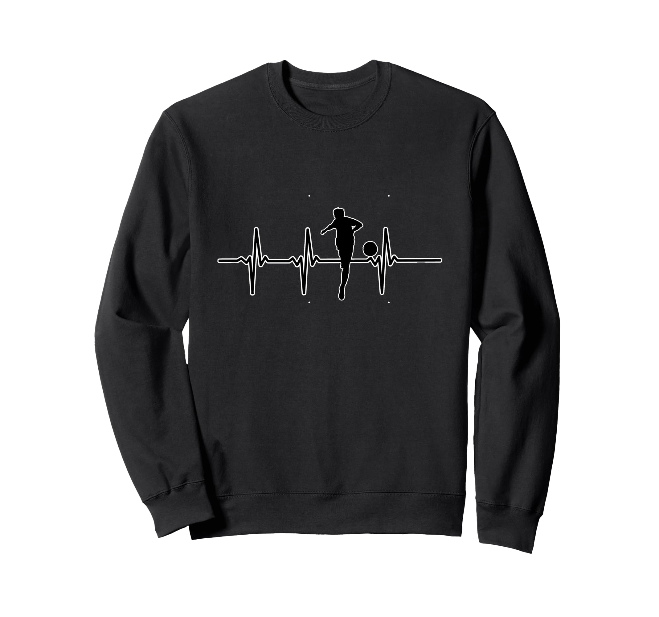 Soccer Football Lover Heartbeat Sweatshirt - Trendy Graphic Men Women