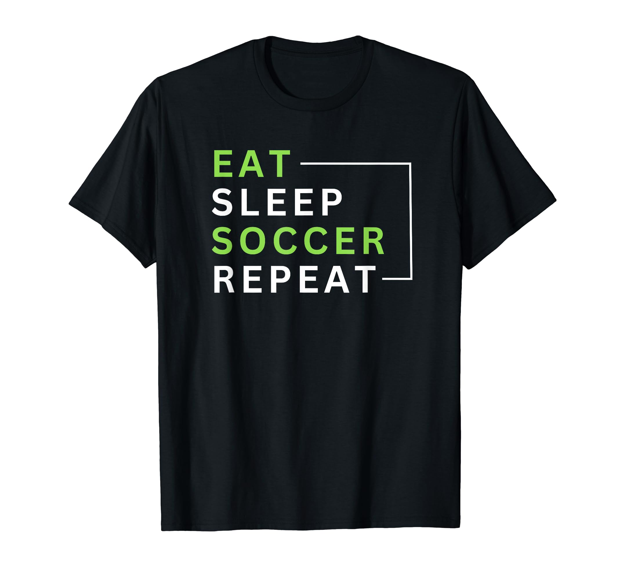 Eat Sleep Soccer Repeat T-Shirt - Fun Novelty Design Unisex
