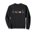 Soccer Football Heartbeat Funny Sport Sweatshirt - Unique Graphic Unisex