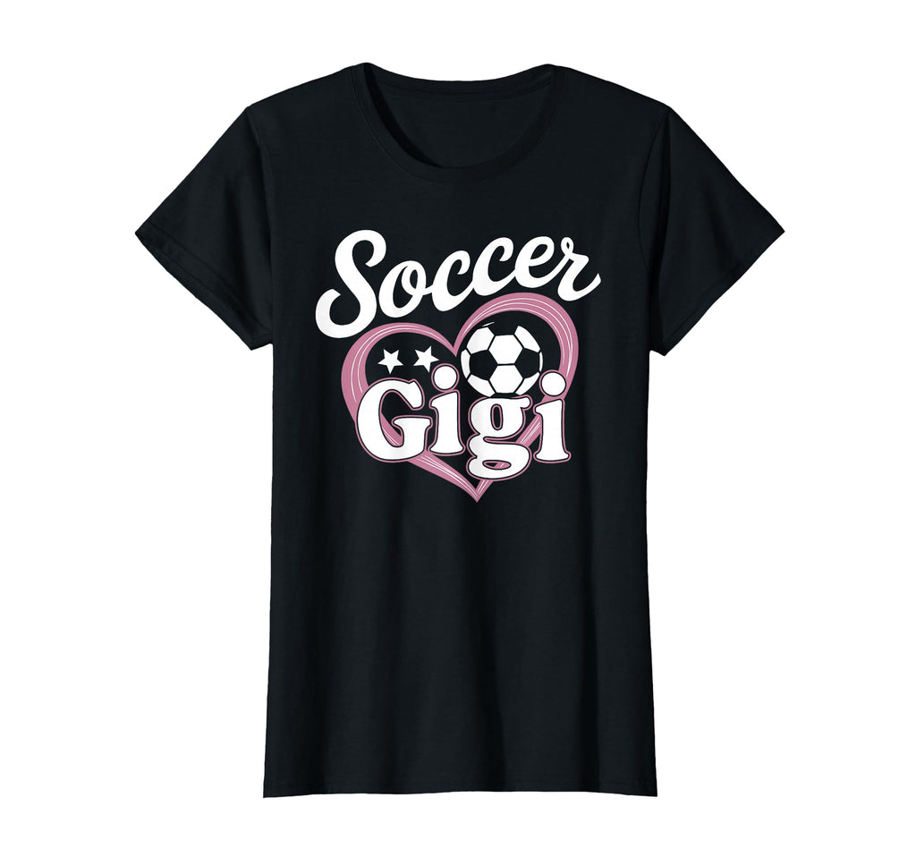 Soccer Gigi Grandma Heart Football T-Shirt - Trendy Graphic for Adults