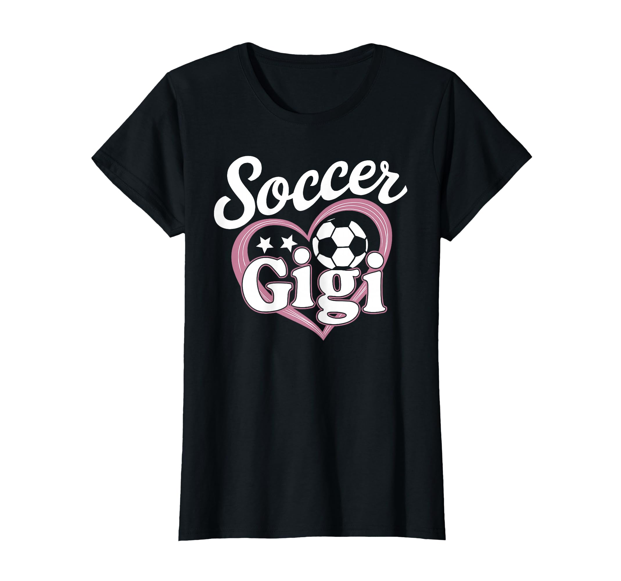 Soccer Gigi Grandma Heart Football T-Shirt - Trendy Graphic for Adults
