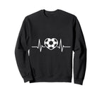 Soccer Heart Drawing Soccer Fans Sweatshirt - Custom Art Print Unisex