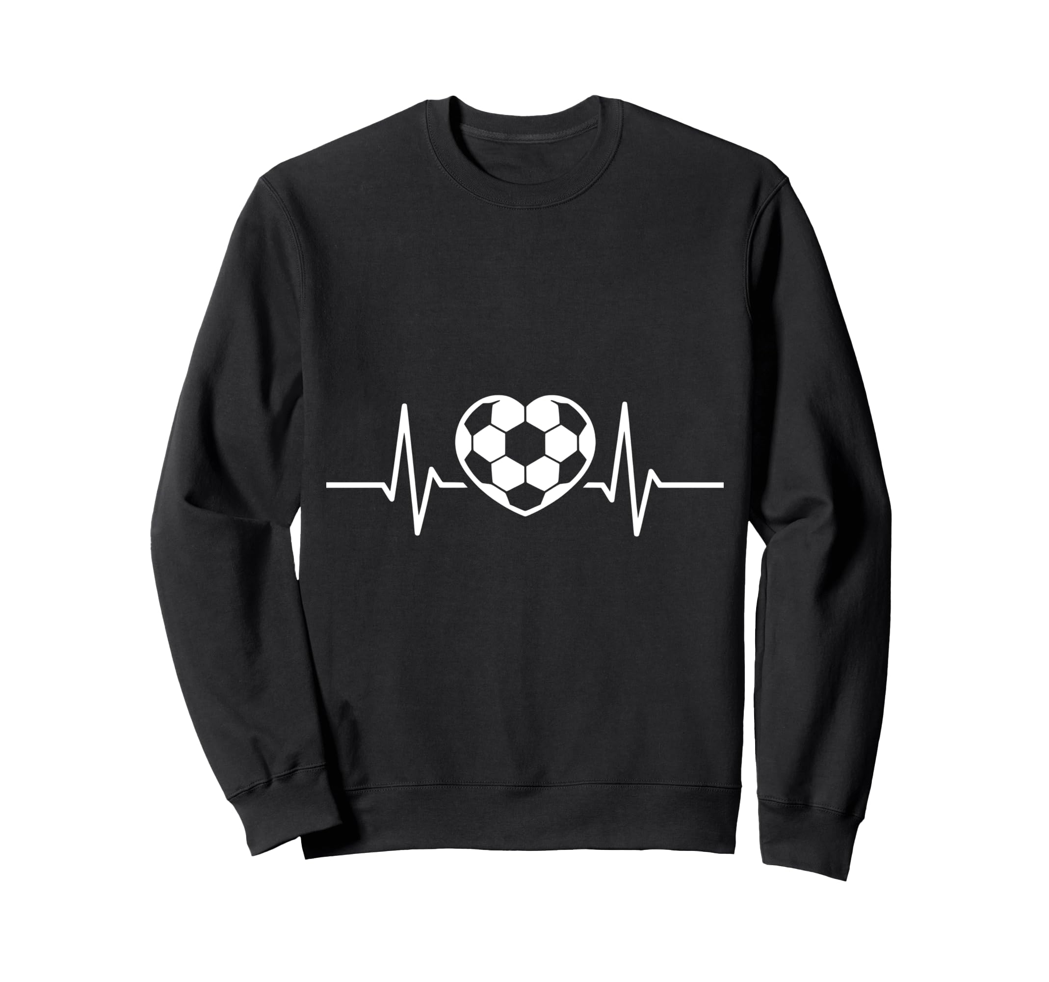 Soccer Heart Drawing Soccer Fans Sweatshirt - Custom Art Print Unisex