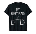 My Happy Place Funny Goalie Soccer T-Shirt - Minimalist Print Men Women