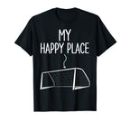 My Happy Place Funny Goalie Soccer T-Shirt - Minimalist Print Men Women