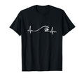 Surfer Surfing Wave Heartbeat Gifts T-Shirt - Aesthetic Graphic Unisex