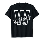 Wildcats School Sports Fan Team T-Shirt - Custom Art Print Men Women