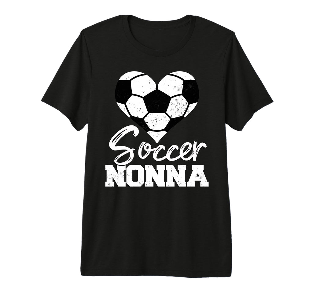 Soccer Nonna Heart Funny Heartfelt T-Shirt - Fun Novelty Design for Adults