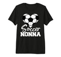 Soccer Nonna Heart Funny Heartfelt T-Shirt - Fun Novelty Design for Adults