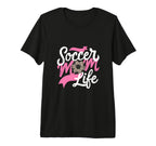 Soccer Mom Life Leopard Mama Tri Blend T-Shirt - Fun Novelty Design Unisex