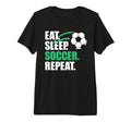 Eat Sleep Soccer Repeat Coaches Players T-Shirt - Graphic Print for Adults