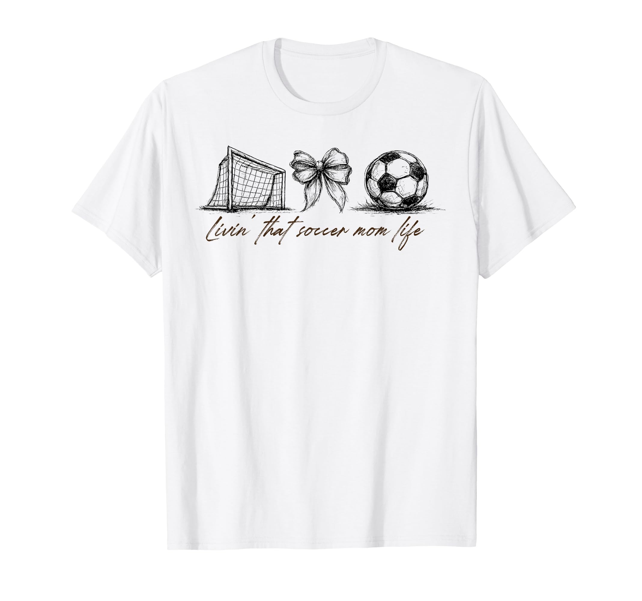 Livin That Soccer Mom Life Game Day Trendy T-Shirt - Unique Graphic Unisex