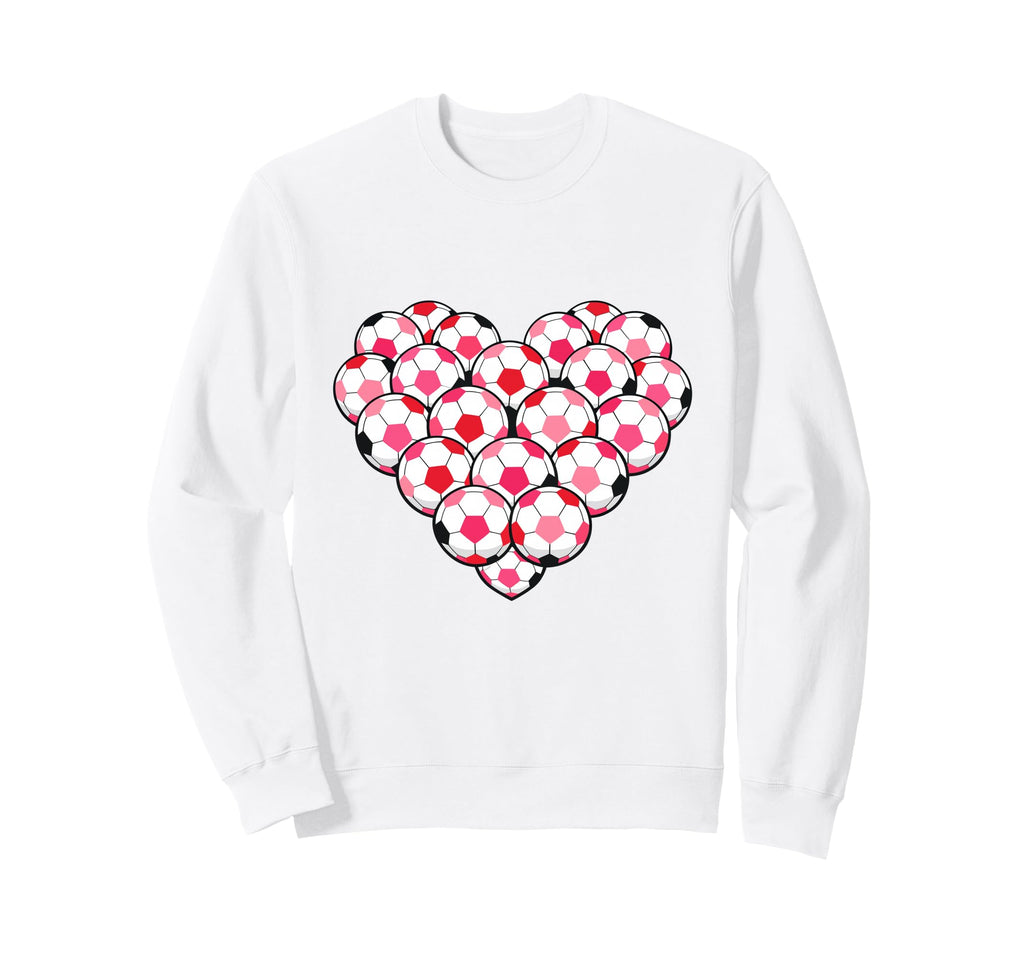 Heart Shaped Soccer Ball Artwork Sweatshirt - Streetwear Style Men Women
