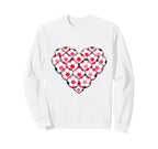 Heart Shaped Soccer Ball Artwork Sweatshirt - Streetwear Style Men Women