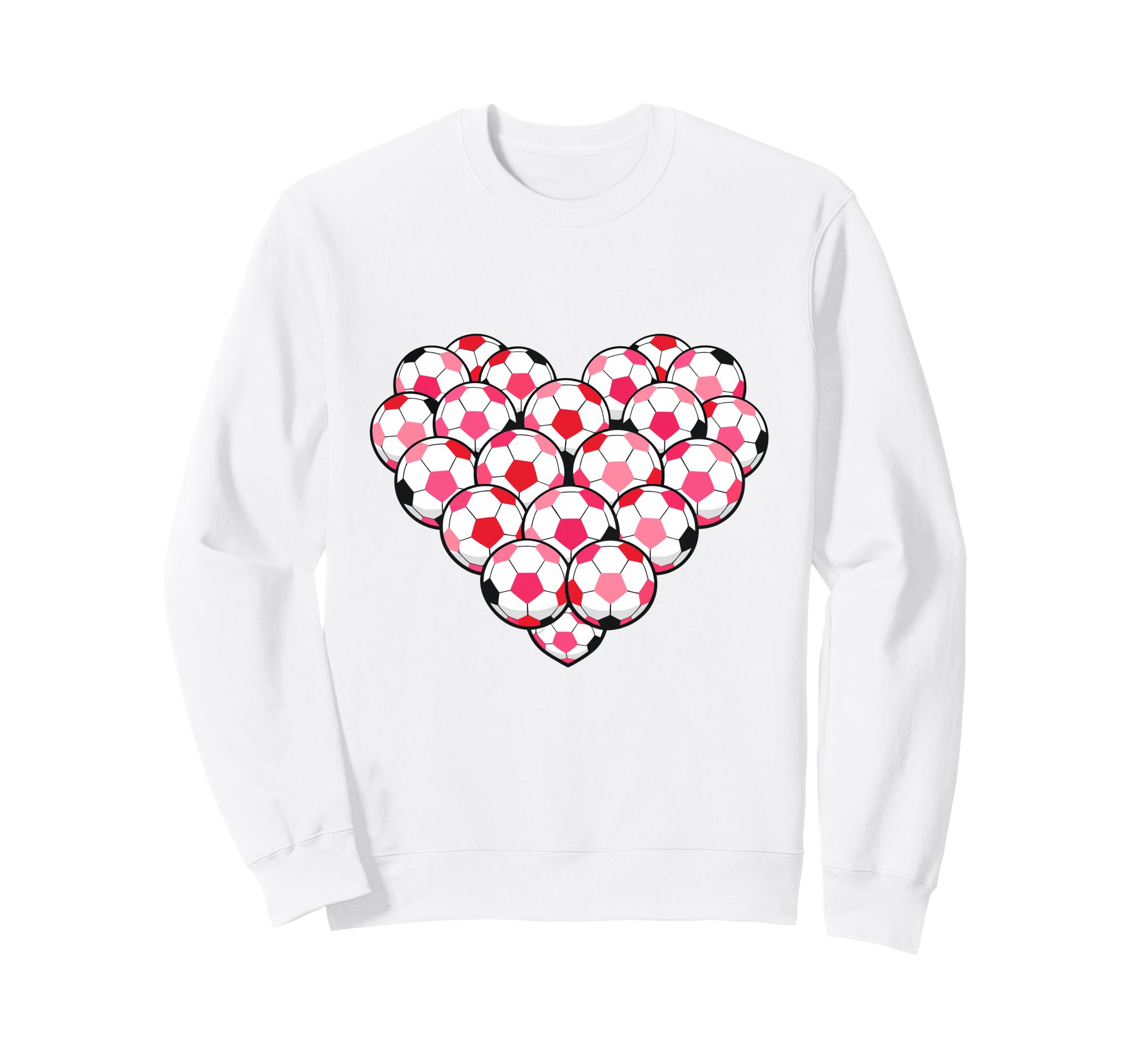 Heart Shaped Soccer Ball Artwork Sweatshirt - Streetwear Style Men Women