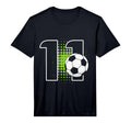 11Th Birthday Soccer Player Football T-Shirt - Minimalist Print Men Women