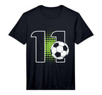 11Th Birthday Soccer Player Football T-Shirt - Minimalist Print Men Women