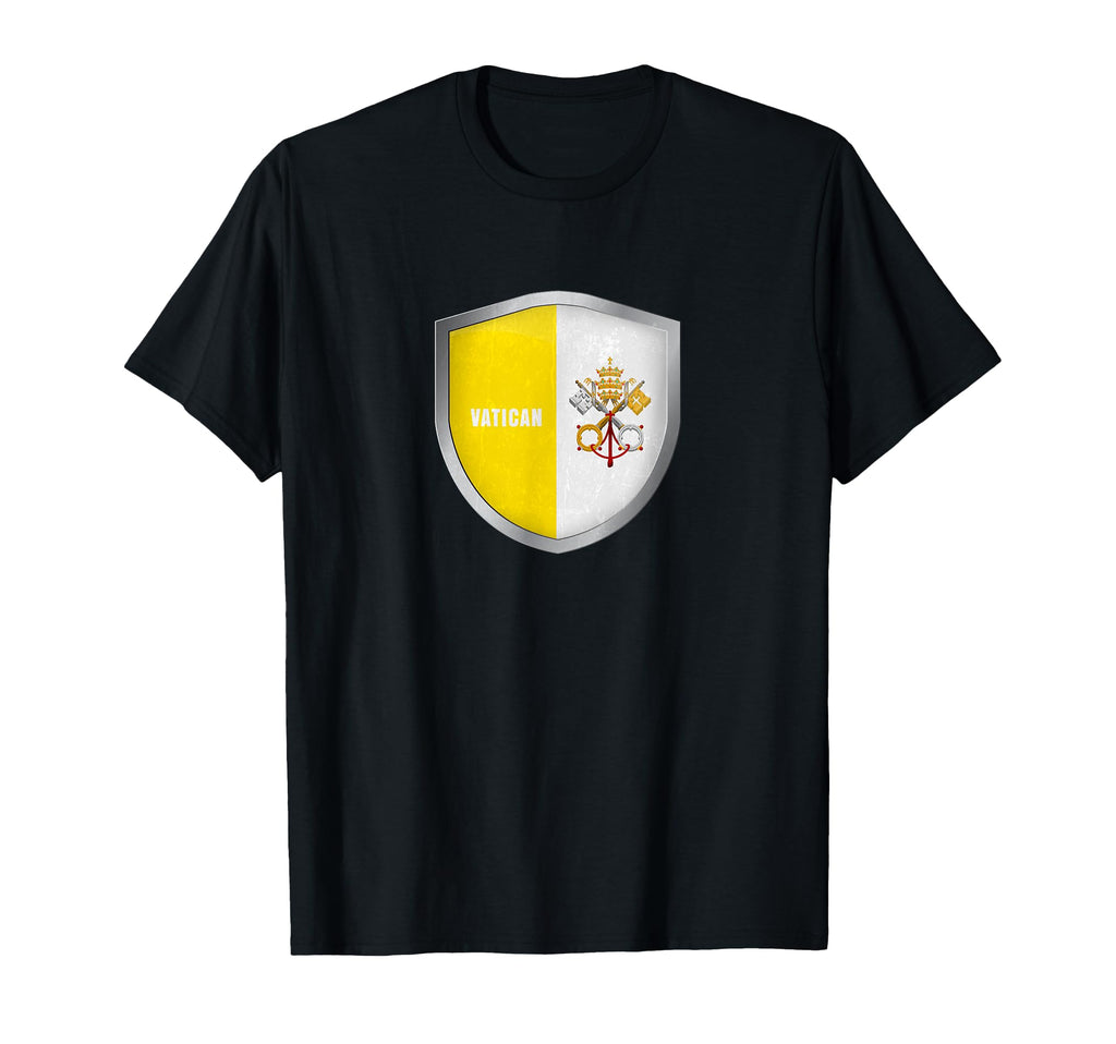 Vatican Flag Badge Soccer Fans T-Shirt - Streetwear Style for Adults