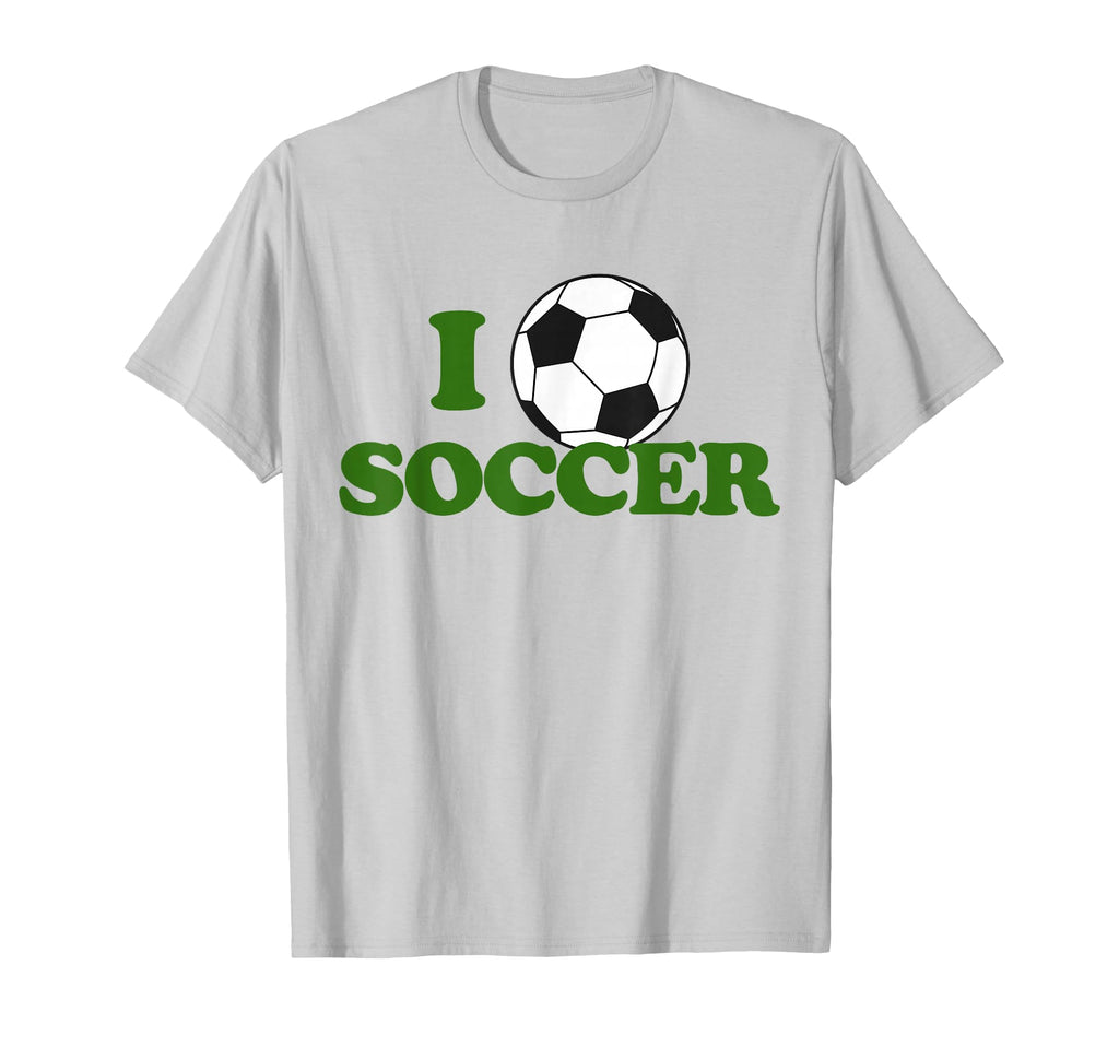 I Love Soccer Ball Sport Footie Fan T-Shirt - Custom Art Print for Adults