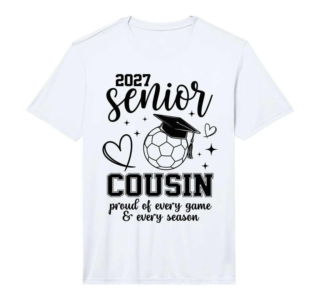 2027 Senior Soccer Cousin Proud Family T-Shirt - Minimalist Print Unisex