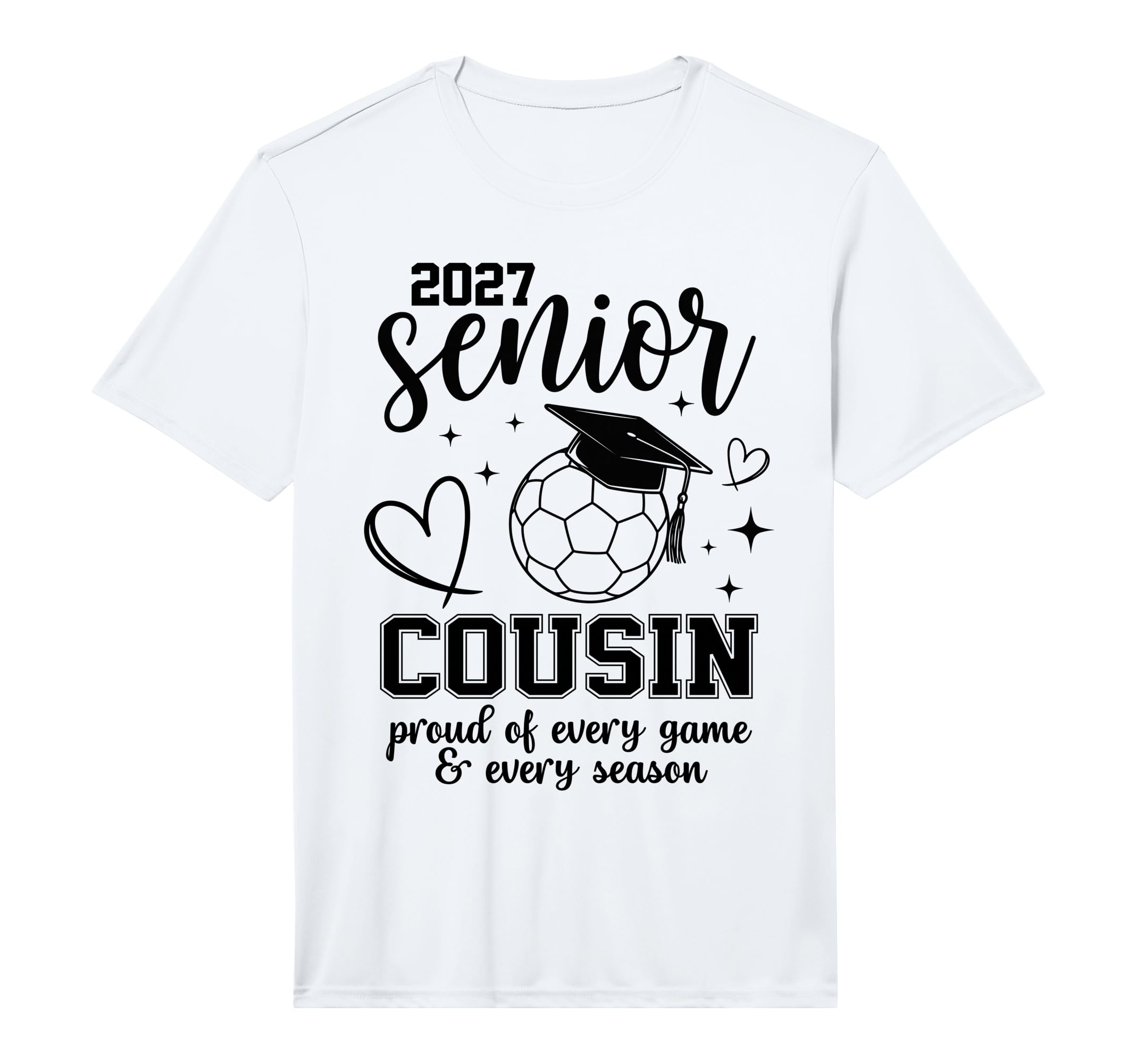 2027 Senior Soccer Cousin Proud Family T-Shirt - Minimalist Print Unisex