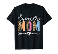 Soccer Mom Soccer Game Mothers Day Leopard T-Shirt - Novelty Apparel Unisex