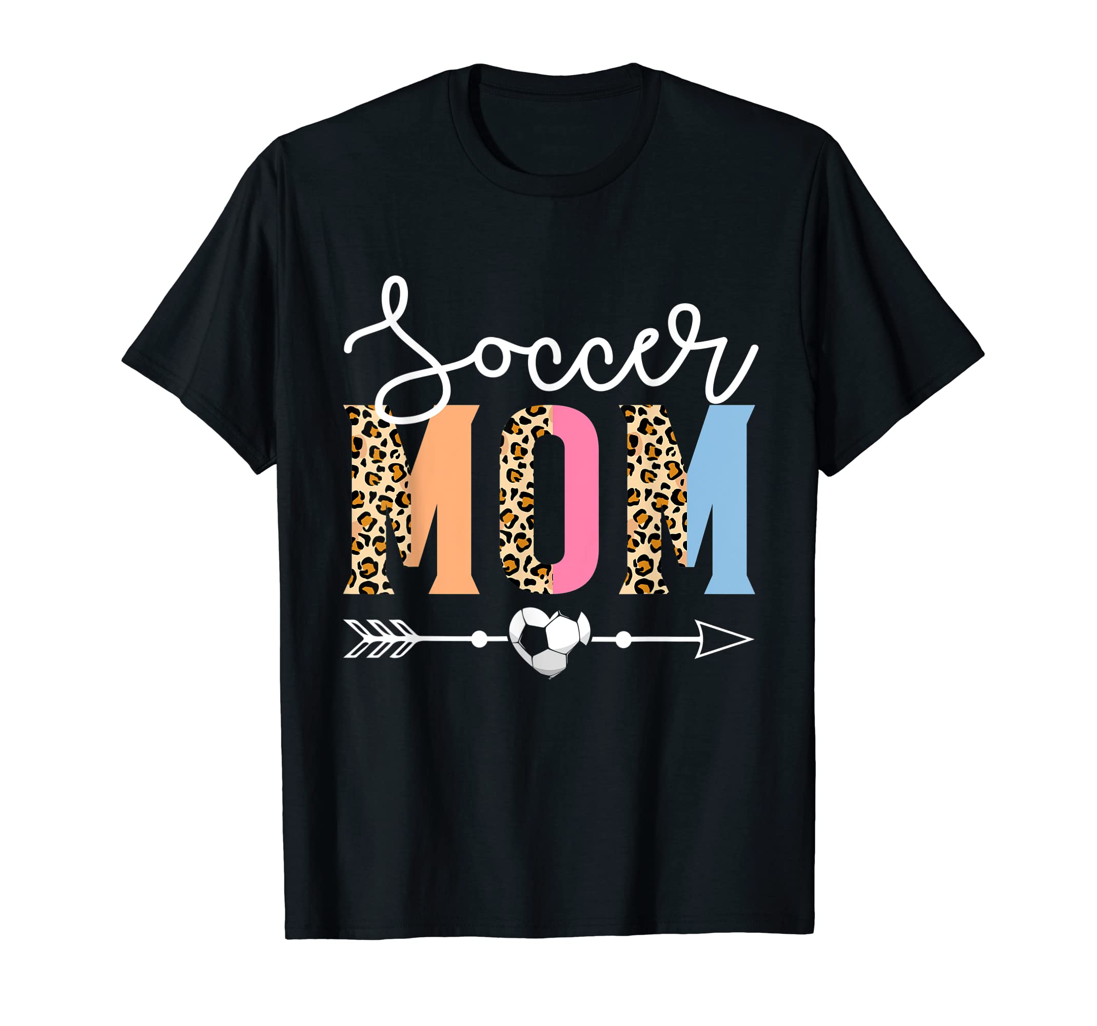 Soccer Mom Soccer Game Mothers Day Leopard T-Shirt - Novelty Apparel Unisex