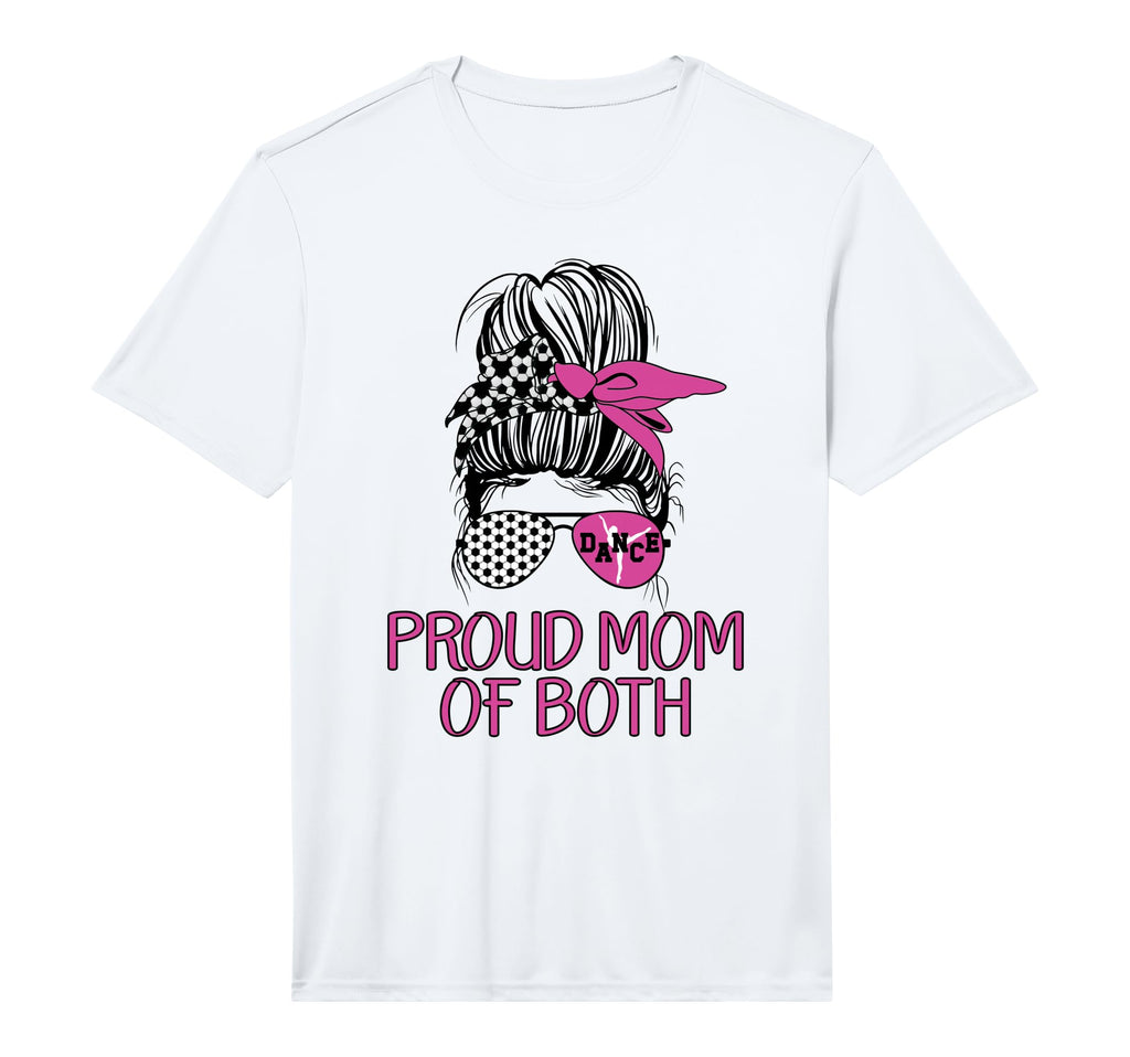 Mens Mom Both Proud Soccer And Dance T-Shirt - Trendy Graphic for Adults