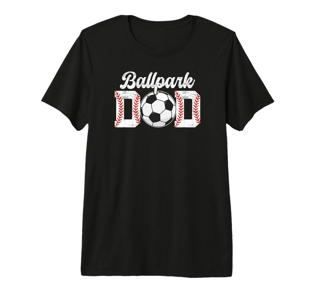 Mens Ballpark Dad Baseball Soccer Dad T-Shirt - Graphic Print for Adults