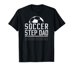Soccer Step Dad Soccer Player Stepfather T-Shirt - Trendy Graphic Unisex