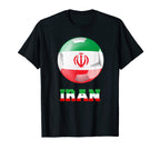 Iran Soccer Iranian Flag Soccer Ball T-Shirt - Minimalist Print for Adults