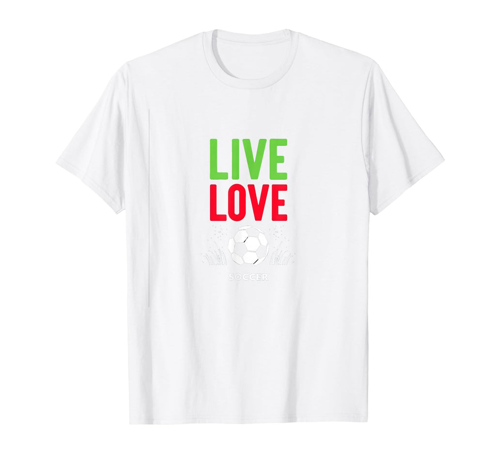 Live Love Soccer Inspiring T-Shirt - Casual Everyday Wear for Adults