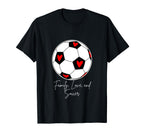 Family Love And Soccer T-Shirt - Casual Everyday Wear Unisex