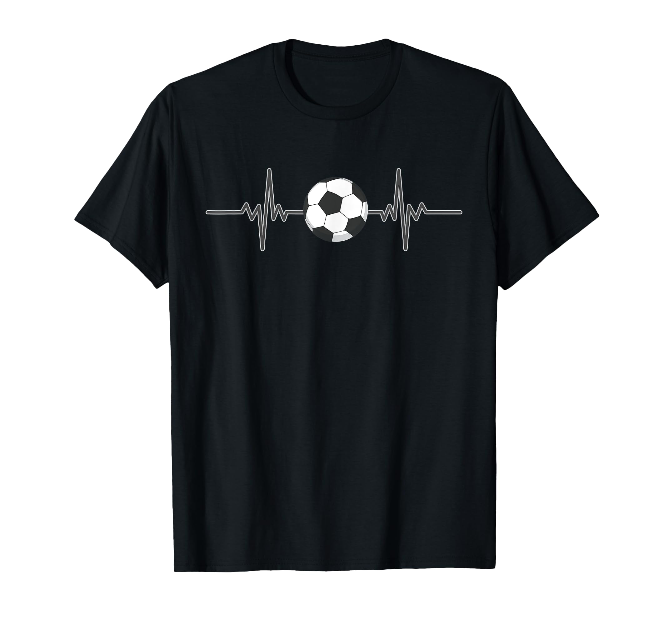 Soccer Heartbeat I Soccer Ball I Heartbeat T-Shirt - Graphic Print Unisex
