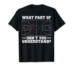 Funny Basketball Coach Tactic T-Shirt - Minimalist Print for Adults