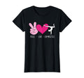 Peace Love Gymnastics Acrobatics T-Shirt - Aesthetic Graphic for Adults