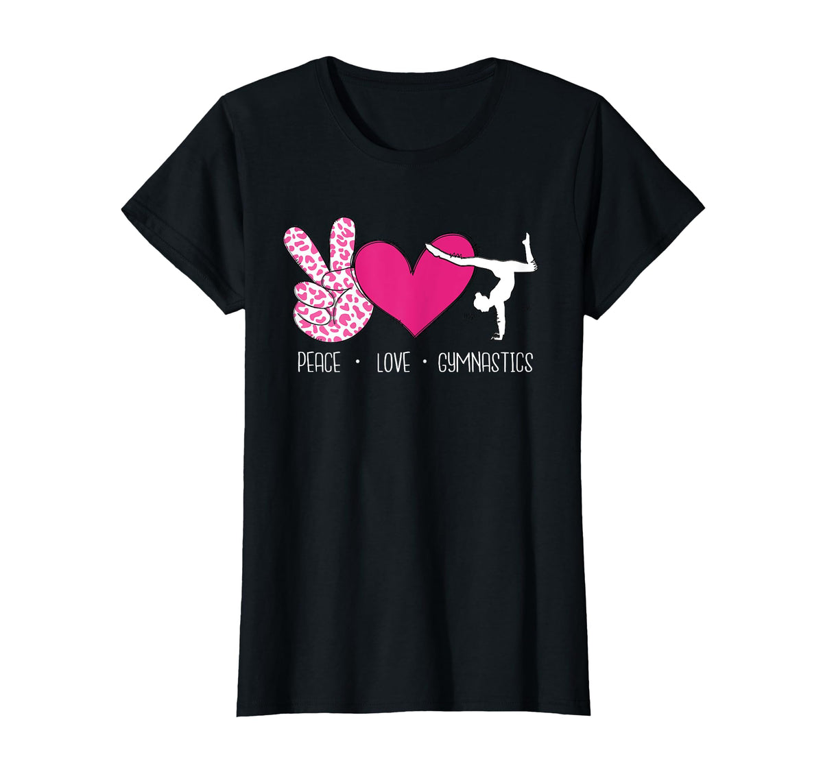 Peace Love Gymnastics Acrobatics T-Shirt - Aesthetic Graphic for Adults